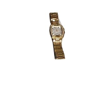 GUESS YELLOW GOLD. & DIAMOND PAVED  NWT UNISEX WATCH